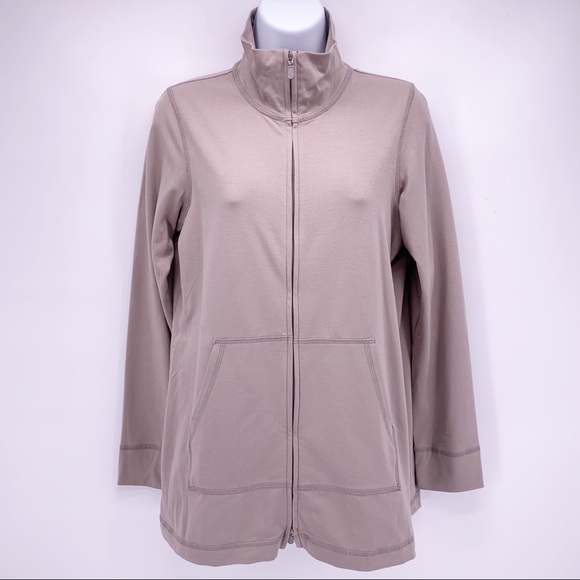 Eileen Fisher Light Brown Zip Up Jacket Sz PS - Picture 1 of 6